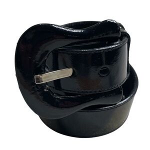 Vintage Lake Shore Drive Patent Faux Leather Wide Belt Size Medium